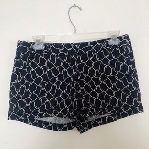 J. CREW Navy/ White Nautical Rope Shorts | Size 2